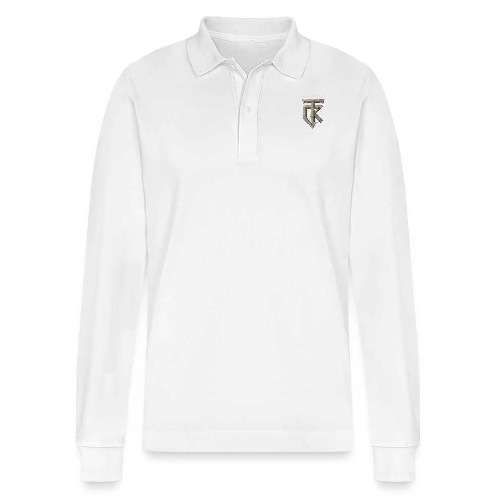 ThiKra's Premium Long-SLeeved Fitpolo - white