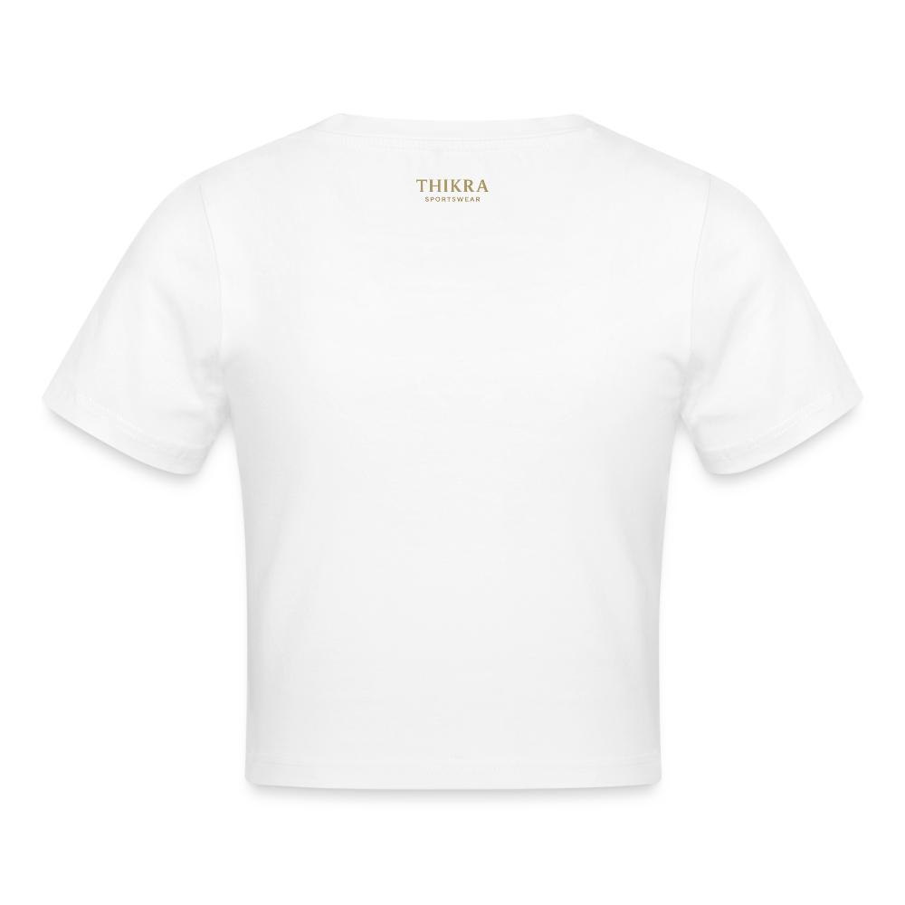 ThiKra's Premium Cropped Slim Fitshirt / Women - white