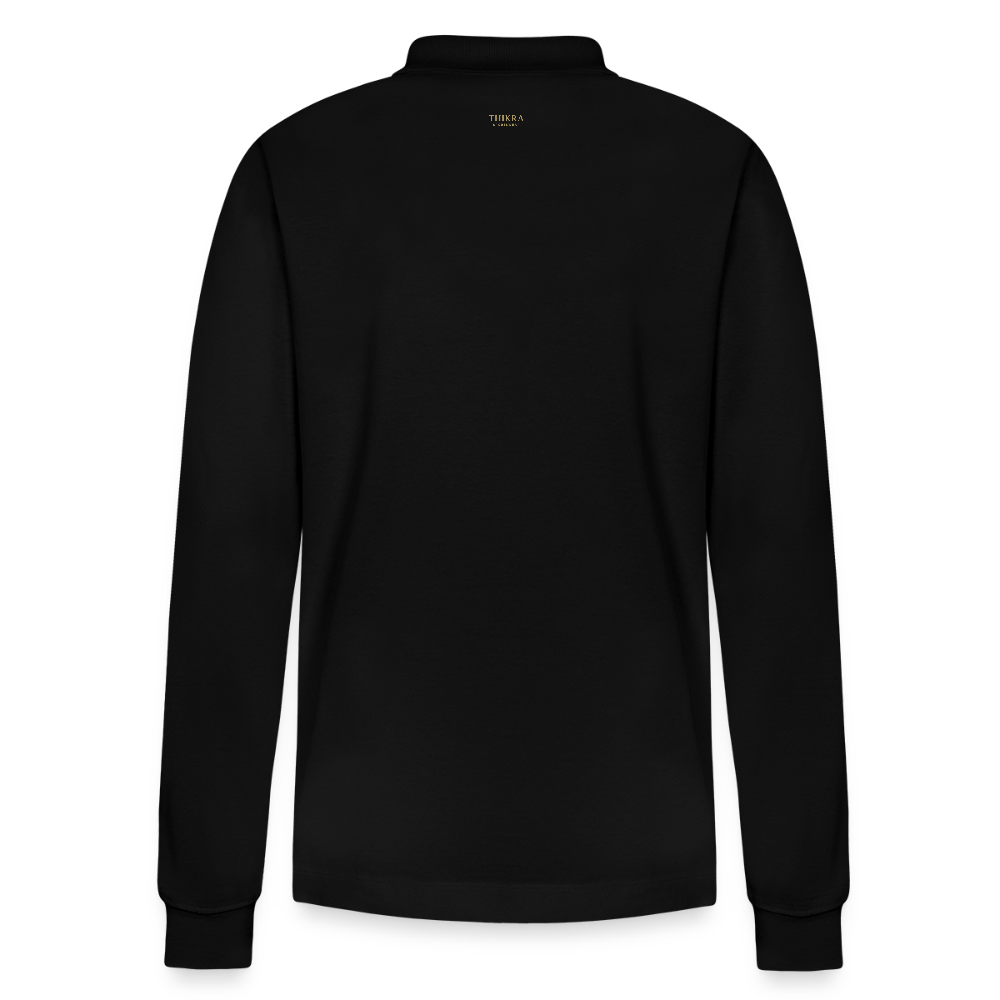 ThiKra's Premium Long-SLeeved Fitpolo - black