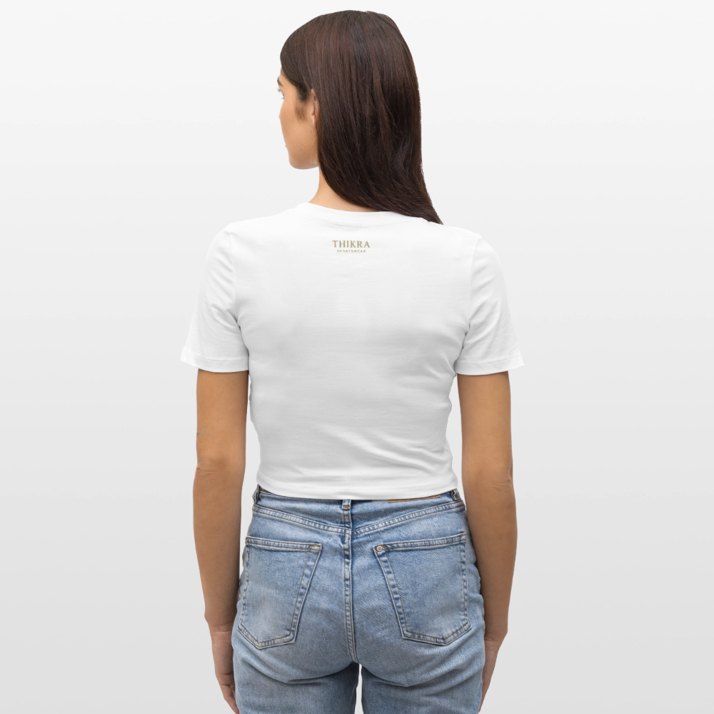 ThiKra's Premium Cropped Slim Fitshirt / Women - white