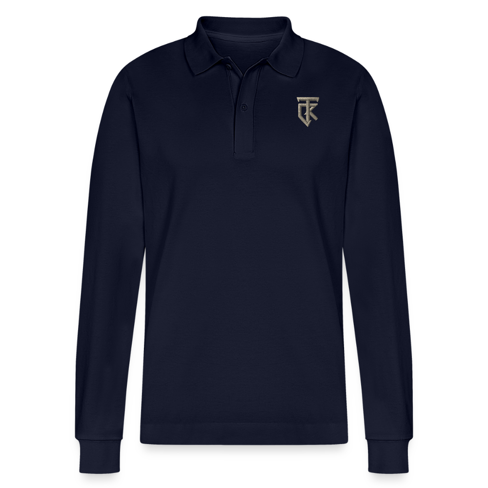 ThiKra's Premium Long-SLeeved Fitpolo - navy