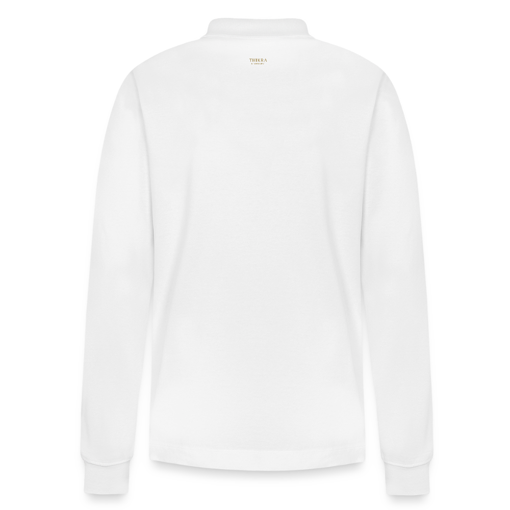 ThiKra's Premium Long-SLeeved Fitpolo - white