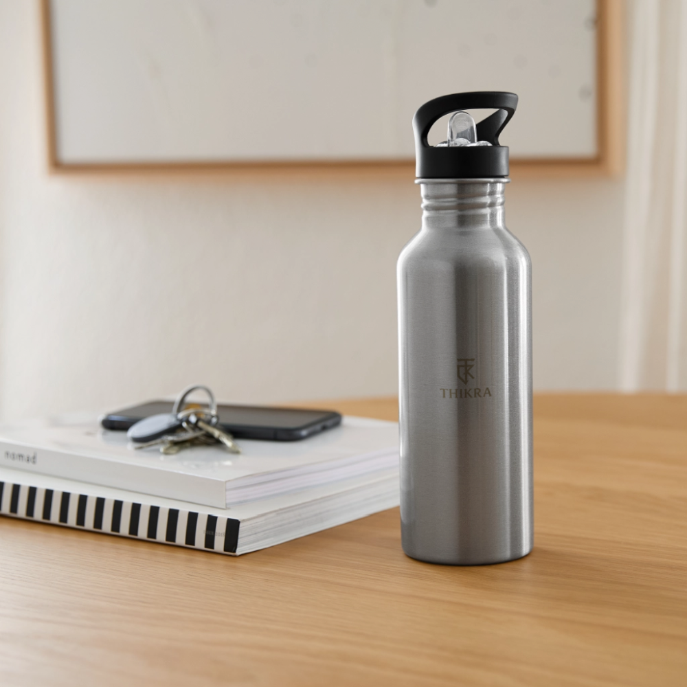 ThiKra's Strawed Fitbottle - silver