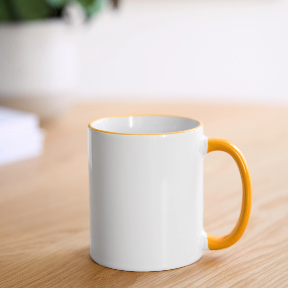 ThiKra's White Coffee Mug - white/yellow