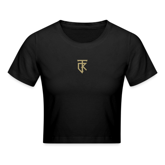 ThiKra's Premium Cropped Slim Fitshirt / Women - black