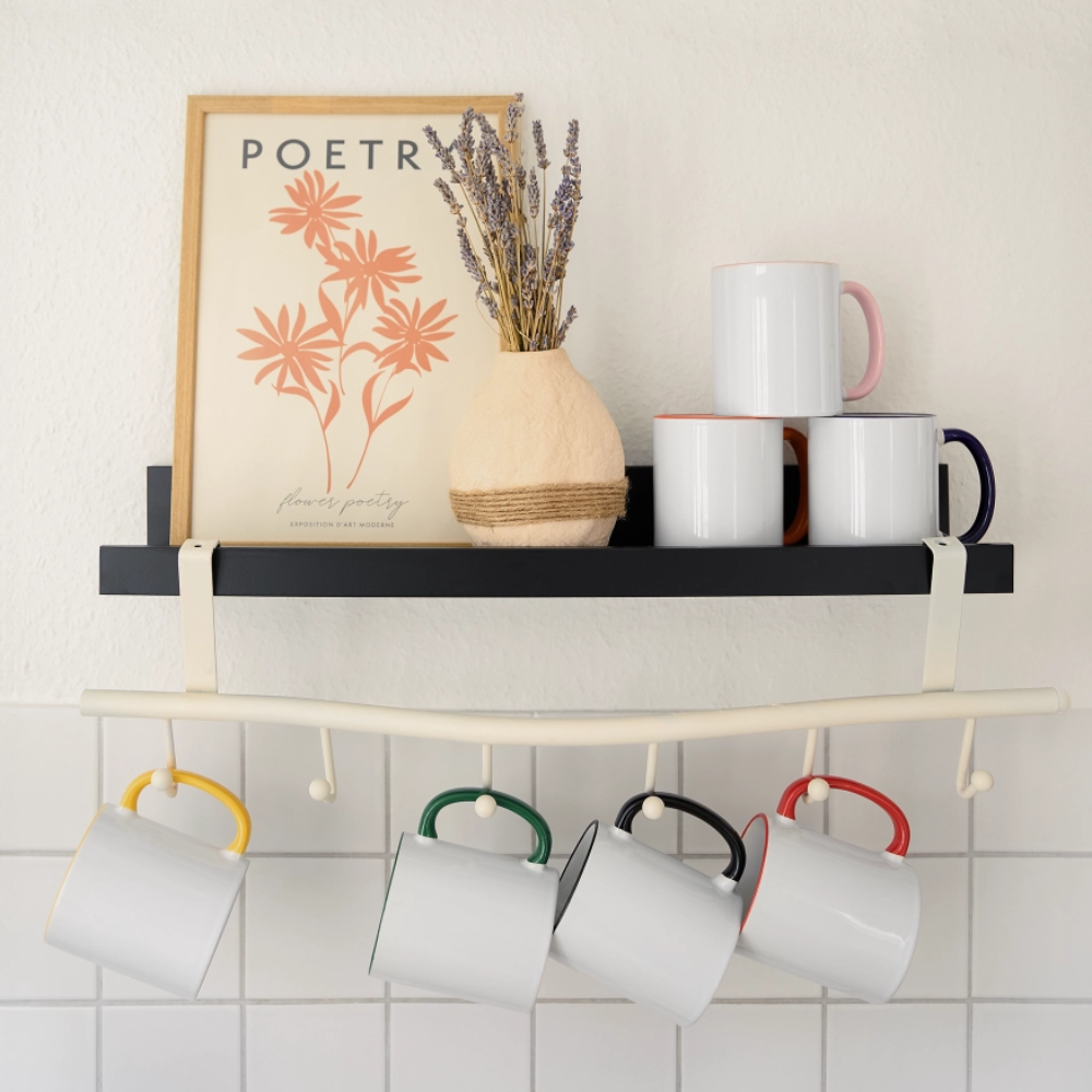 ThiKra's White Coffee Mug - white/yellow