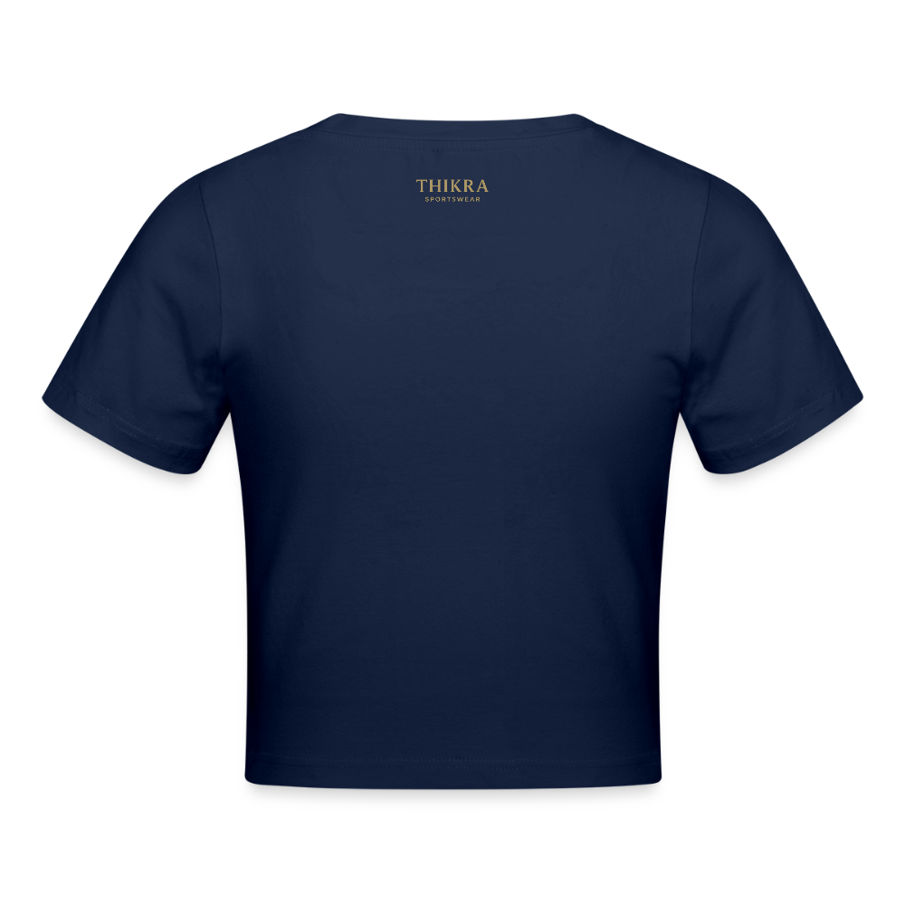 ThiKra's Premium Cropped Slim Fitshirt / Women - light navy